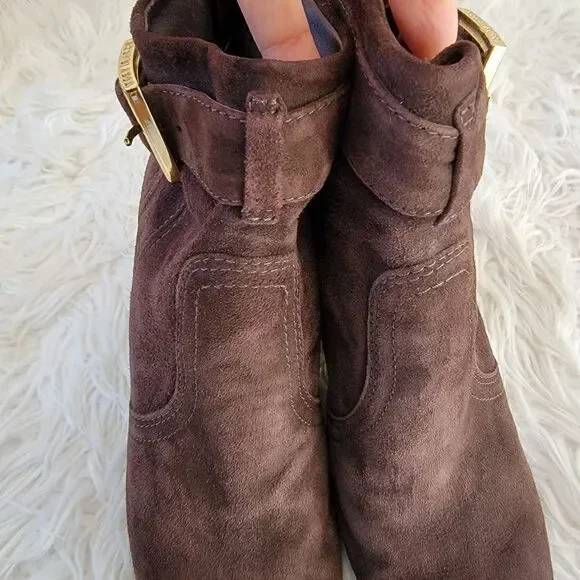 Tory Burch Brown Suede Ankle Boots 8.5 - Picture 5 of 11